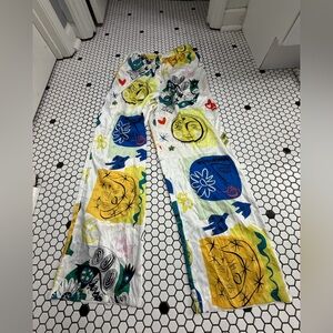 Vestique Multicolor Graphic Print Pants size large